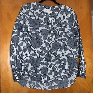 LOFT Flower Pattern Textured Tunic Size Small